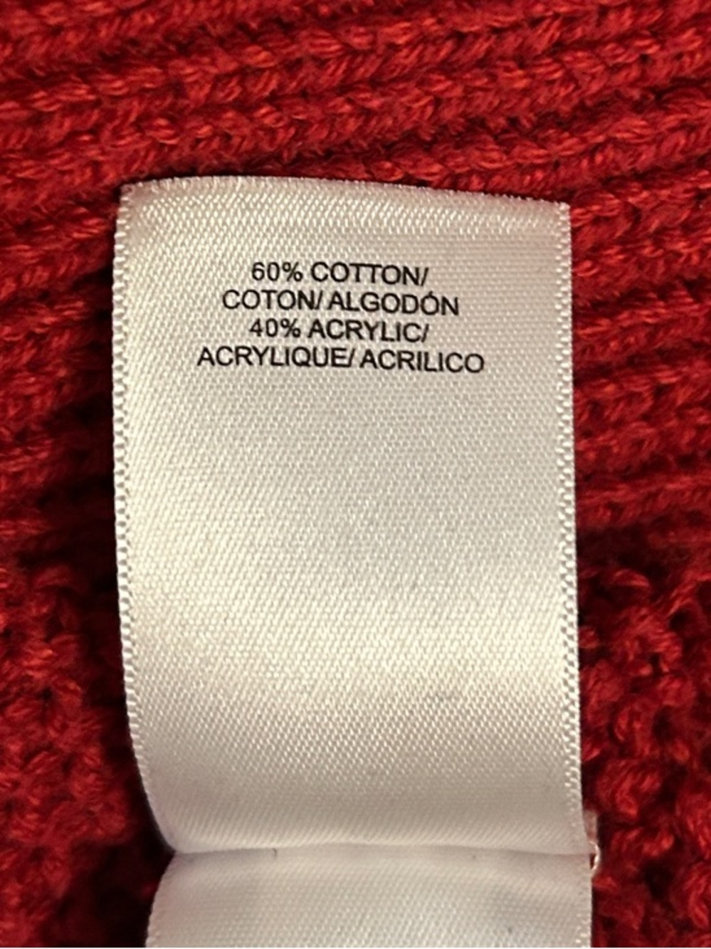 Lucky Brand Women's Crimson V-Neck Knit Sweater cotton & acrylic blend size L - Picture 7 of 10